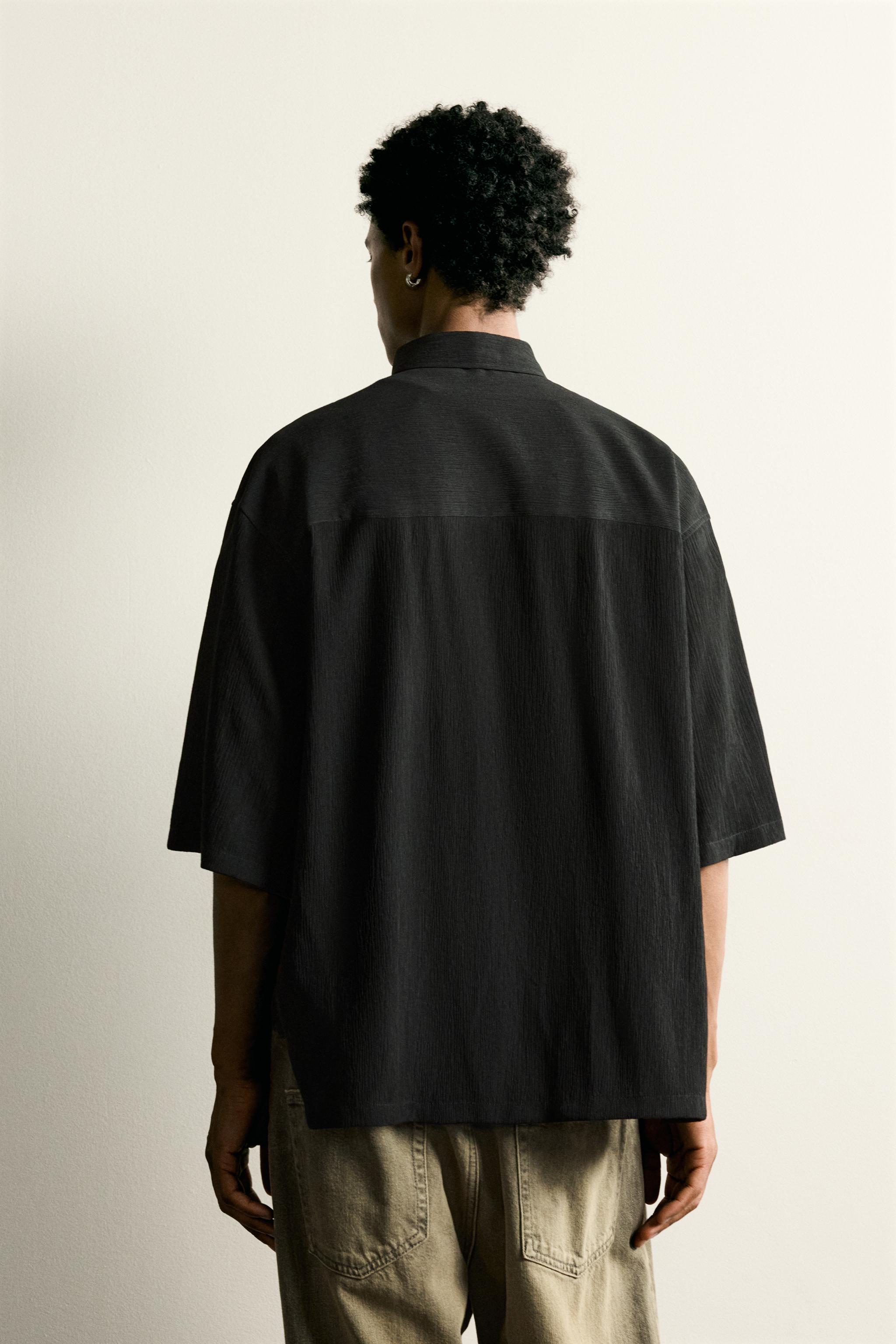 TEXTURED BOXY FIT SHIRT