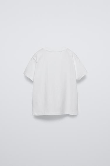 T-SHIRT UNI À POCHE - Blanc de Zara - Image 1