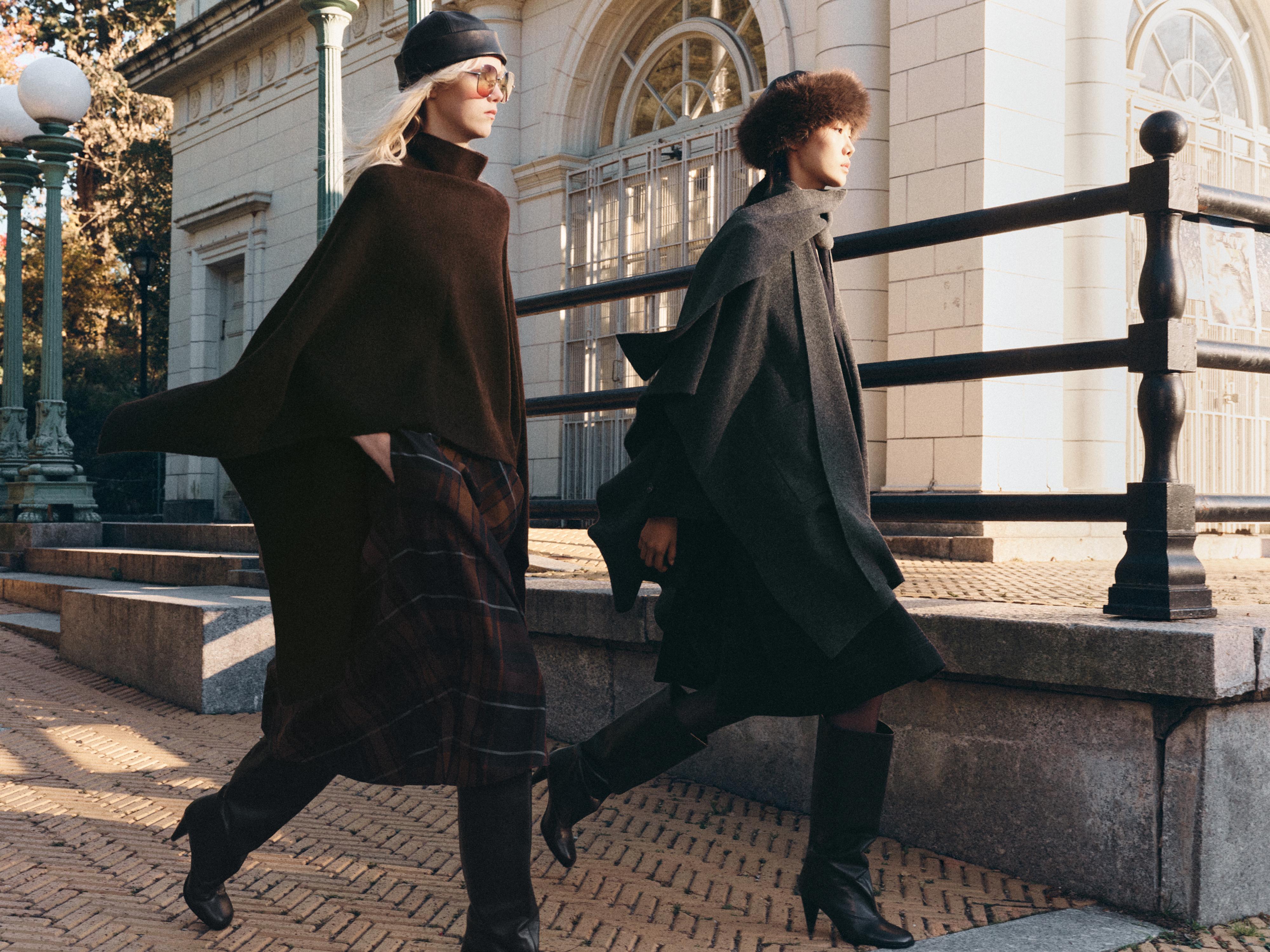 Asymmetric Knit Cape by Zara