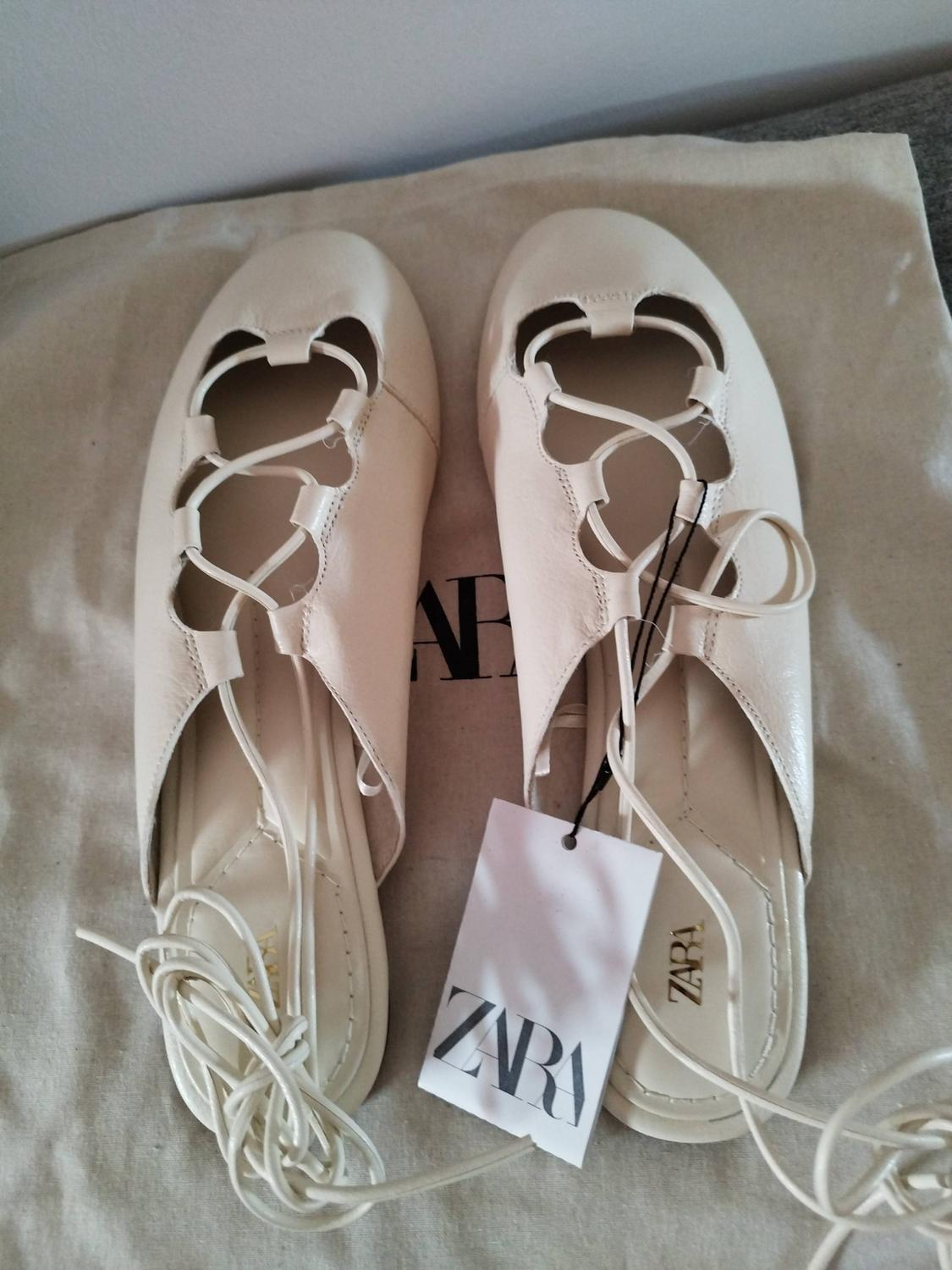 LEATHER SLINGBACK BALLET FLATS - Image 2