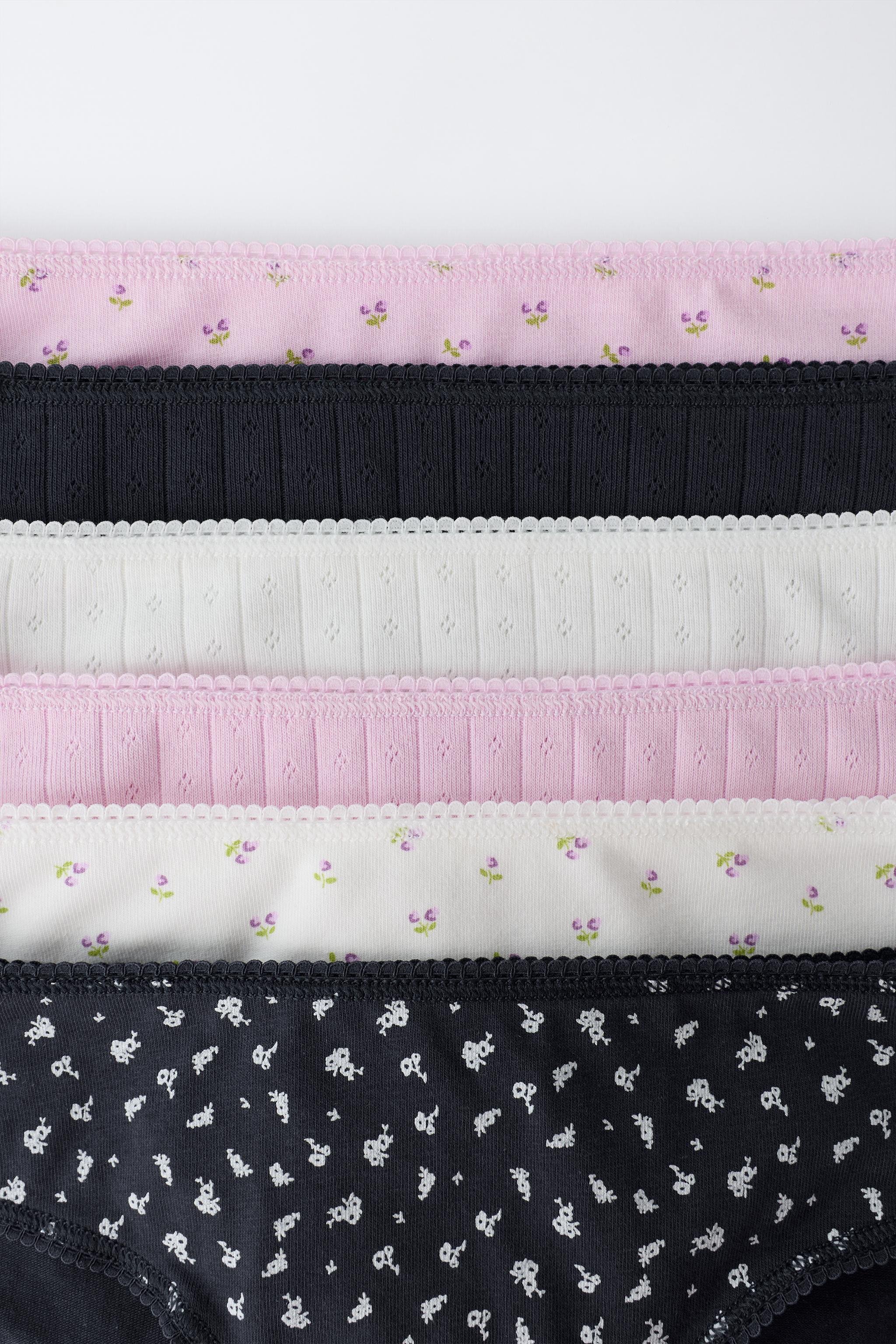 6-14 YEARS / 6-PACK POINTELLE AND FLORAL BRIEFS