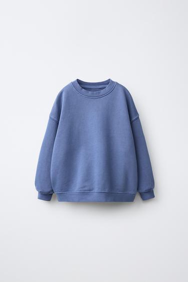 سويت شيرت سادة - أزرق فاقع الخاص بـ Zara
