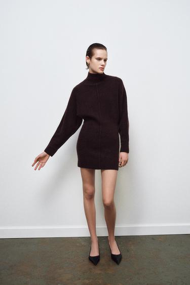 SOFT KNIT SHORT DRESS - Brown by Zara