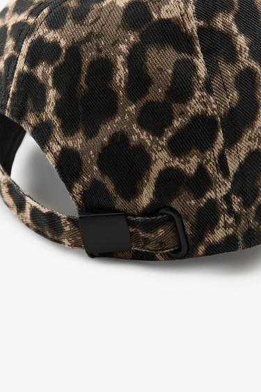CASQUETTE EN SERGE À IMPRIMÉ ANIMAL - Leopard de Zara - Image 3