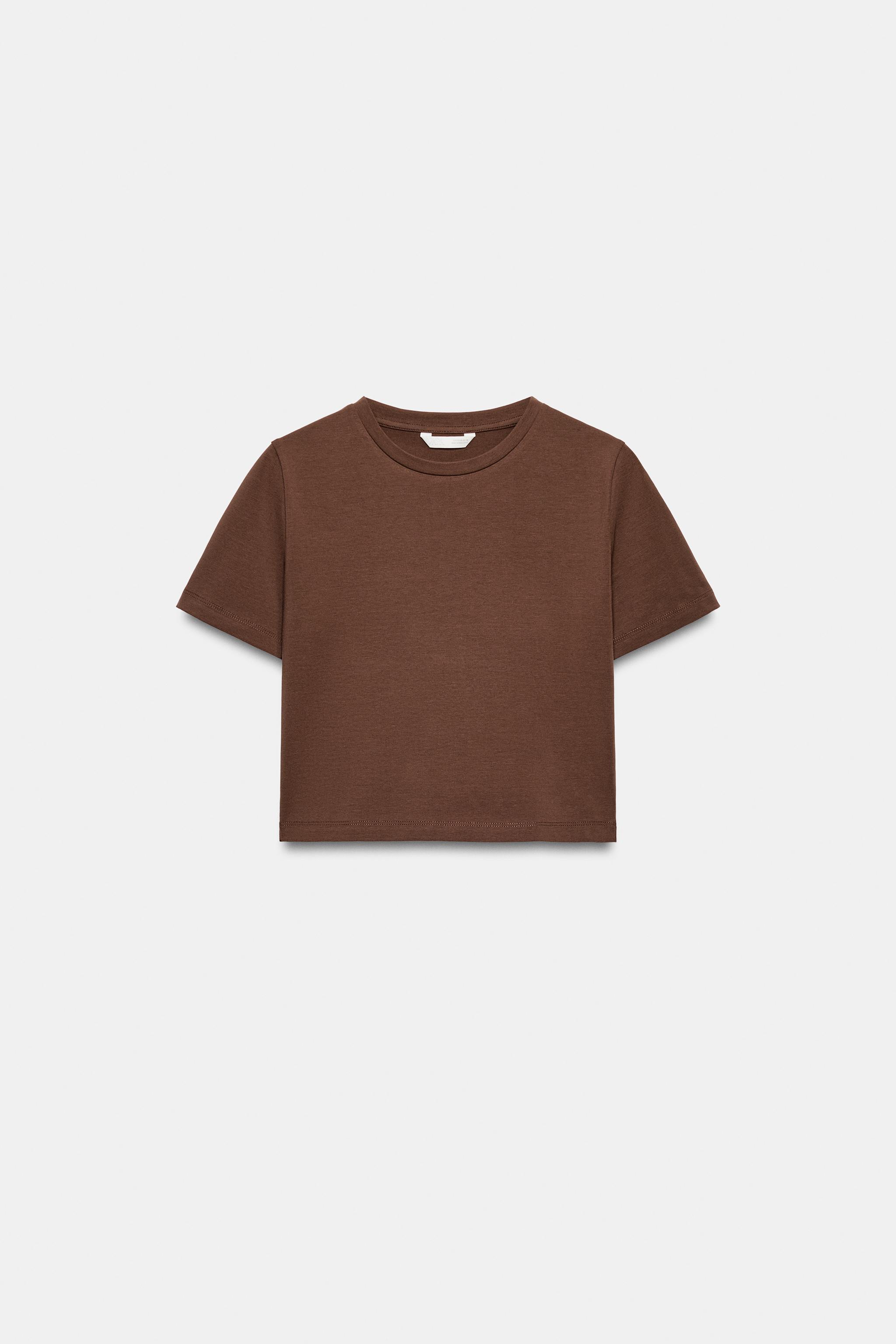 KISA KOLLU CROP T-SHIRT - Görsel 6