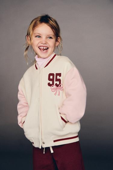 BOW EMBROIDERY BOMBER JACKET - Pink by Zara