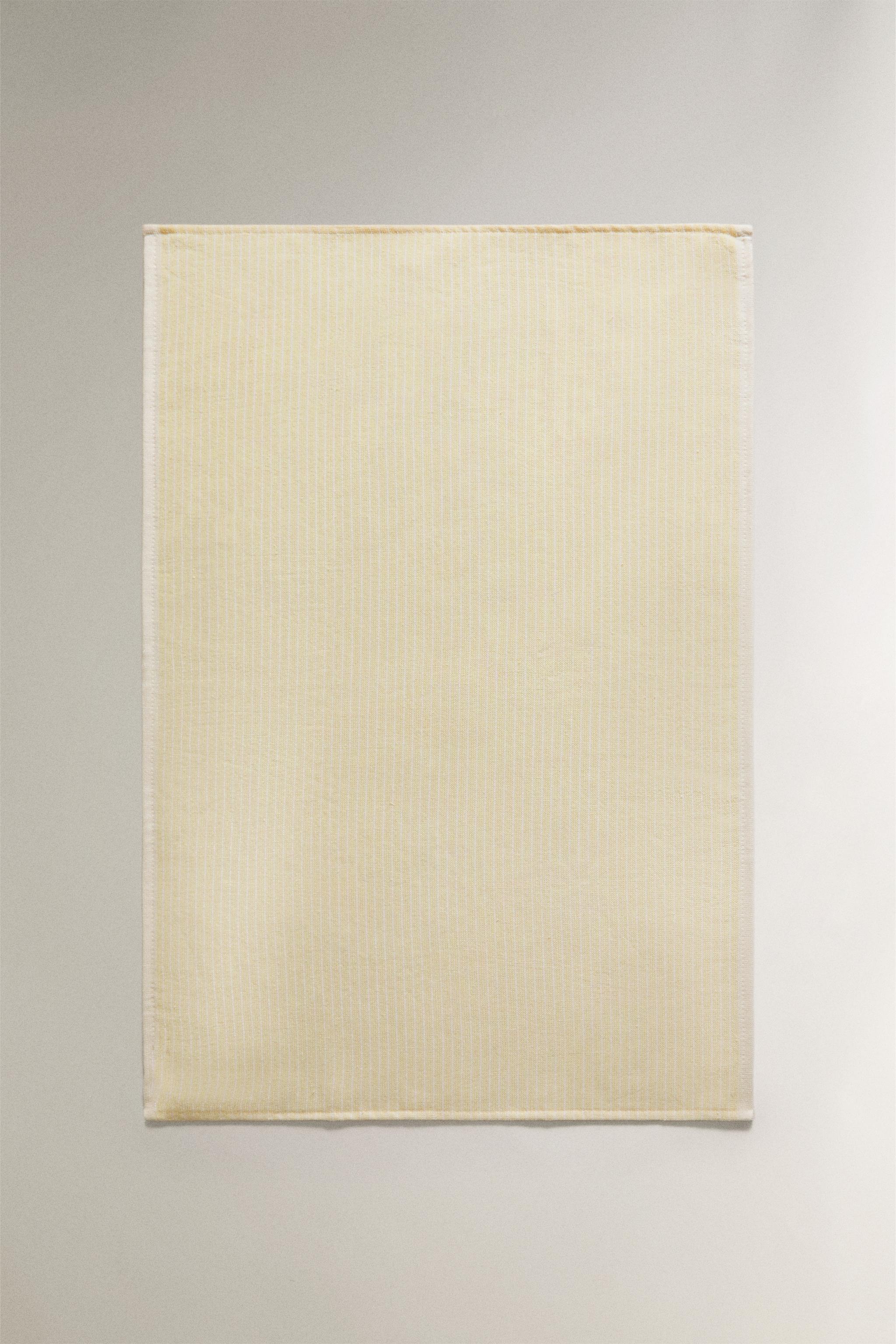 STRIPED COTTON TERRYCLOTH KITCHEN TOWEL — Yellow (alternate view)