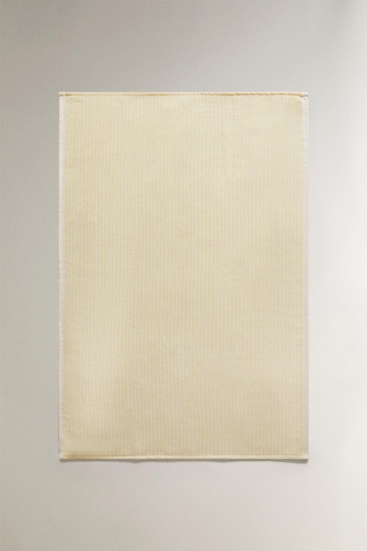 STRIPED COTTON TERRYCLOTH KITCHEN TOWEL — Yellow