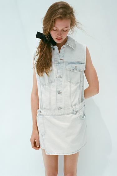 ДЖИНСОВАЯ МИНИ-ЮБКА TRF С НИЗКОЙ ПОСАДКОЙ — ГОЛУБОЙ от Zara — изображение 0