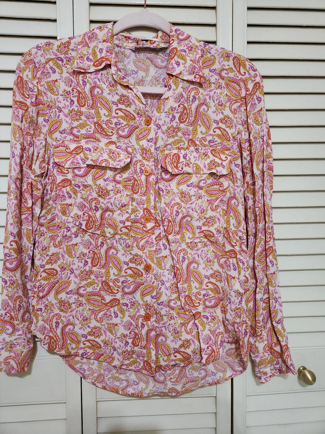 POCKET PRINT BLOUSE