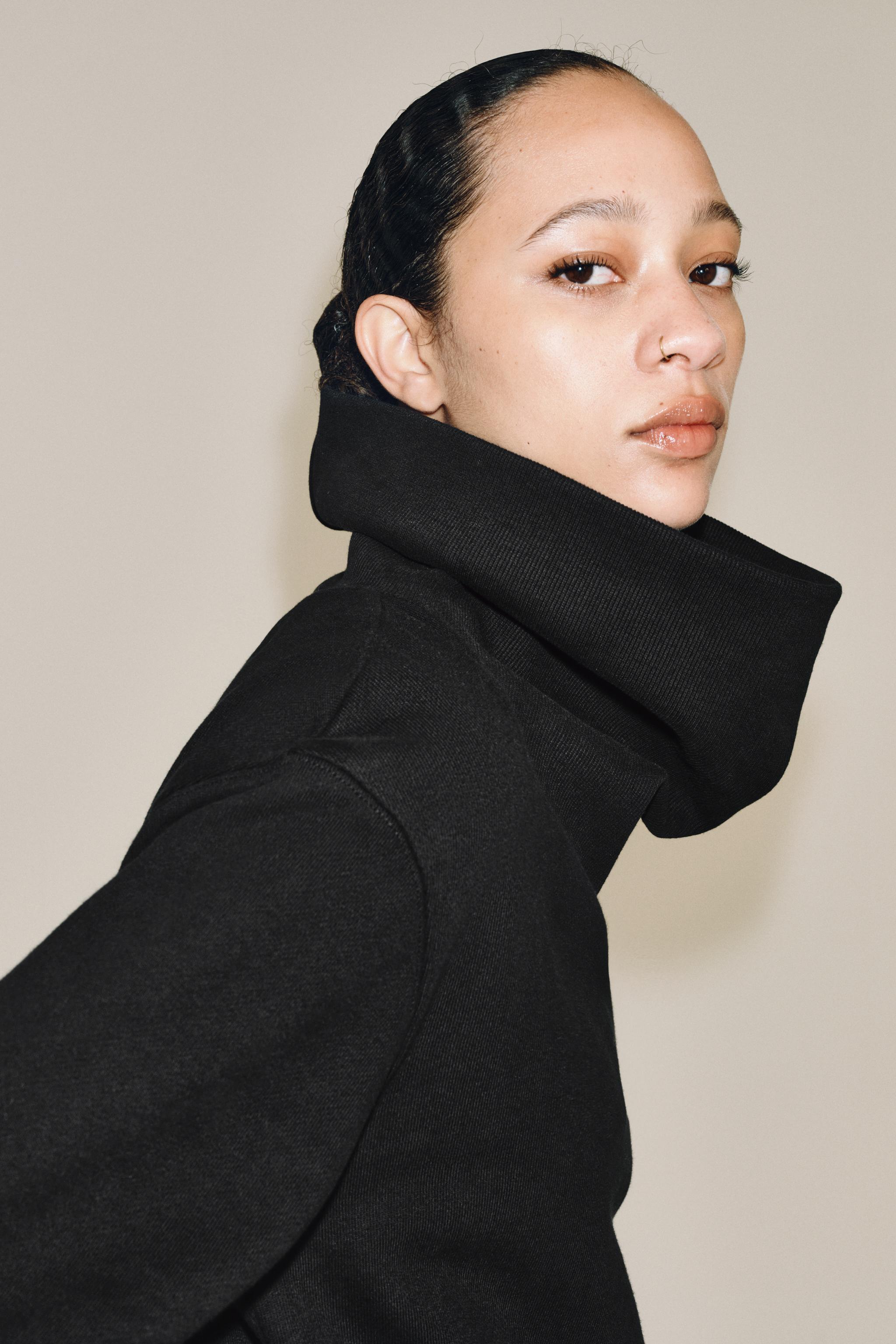 Rib Maxi Neck Sweatshirt by Zara