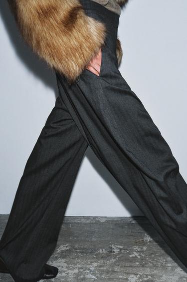 SHORT FAUX FUR JACKET ZW COLLECTION - Beige by Zara - Image 2