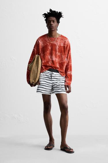 Zara GRAPHIC PRINT SWEATER © OTIS KWAME KYE QUAICOE - Red - Image 0