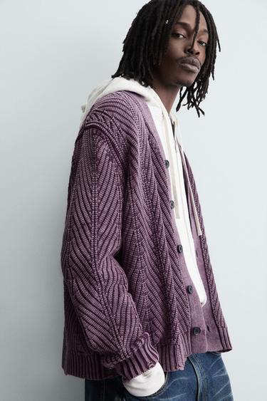 GILET STRUCTURÉ À EFFET DÉCHIRURES - Lilas de Zara - Image 4