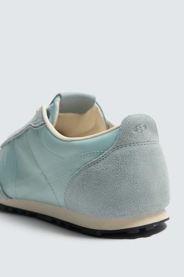 BASKETS EN CUIR - Bleu de Zara - Image 5