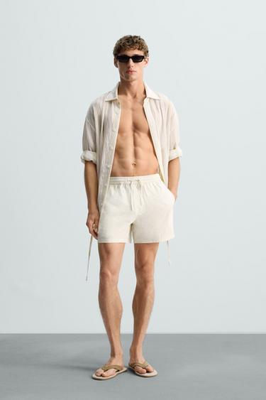 BAÑADOR MEDIO BÁSICO - Crudo de Zara