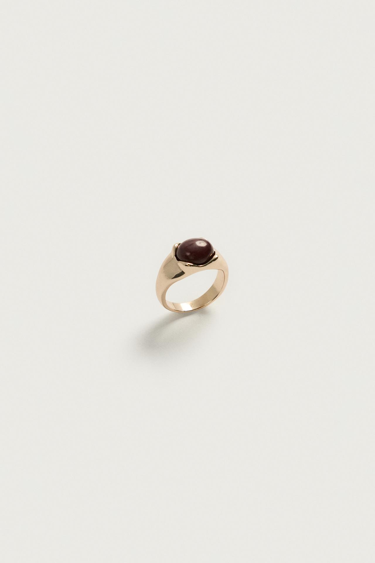 STONE SIGNET RING — Gold