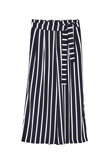 CROPPED TROUSERS WITH SIDE TIE
