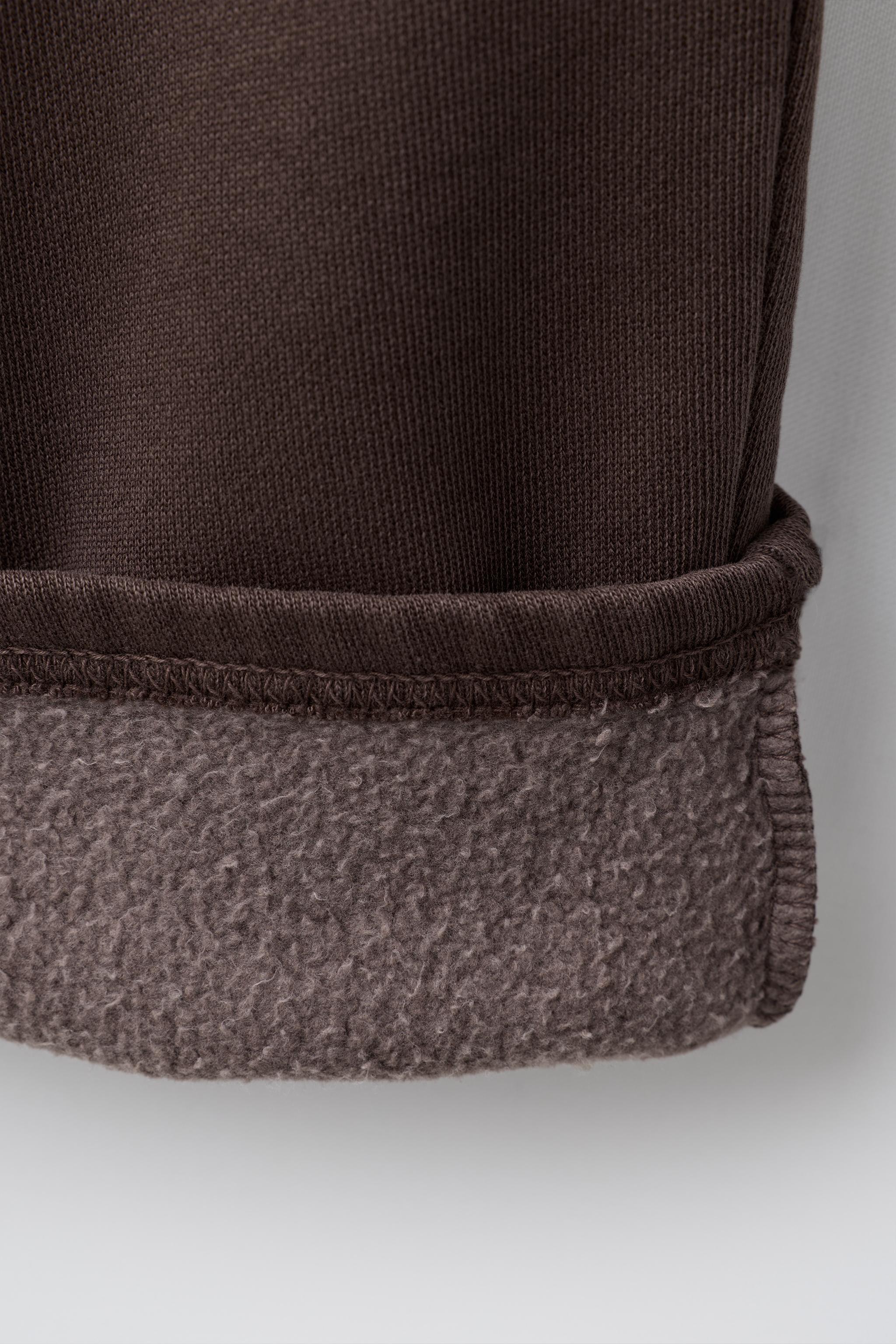 WASHED-EFFECT WIDE-LEG PANTS