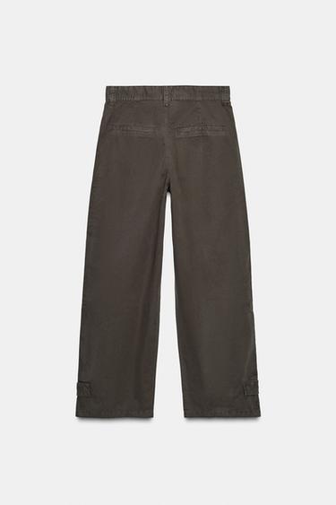 PANTALON CARGO À POCHES - Chocolat de Zara - Image 9