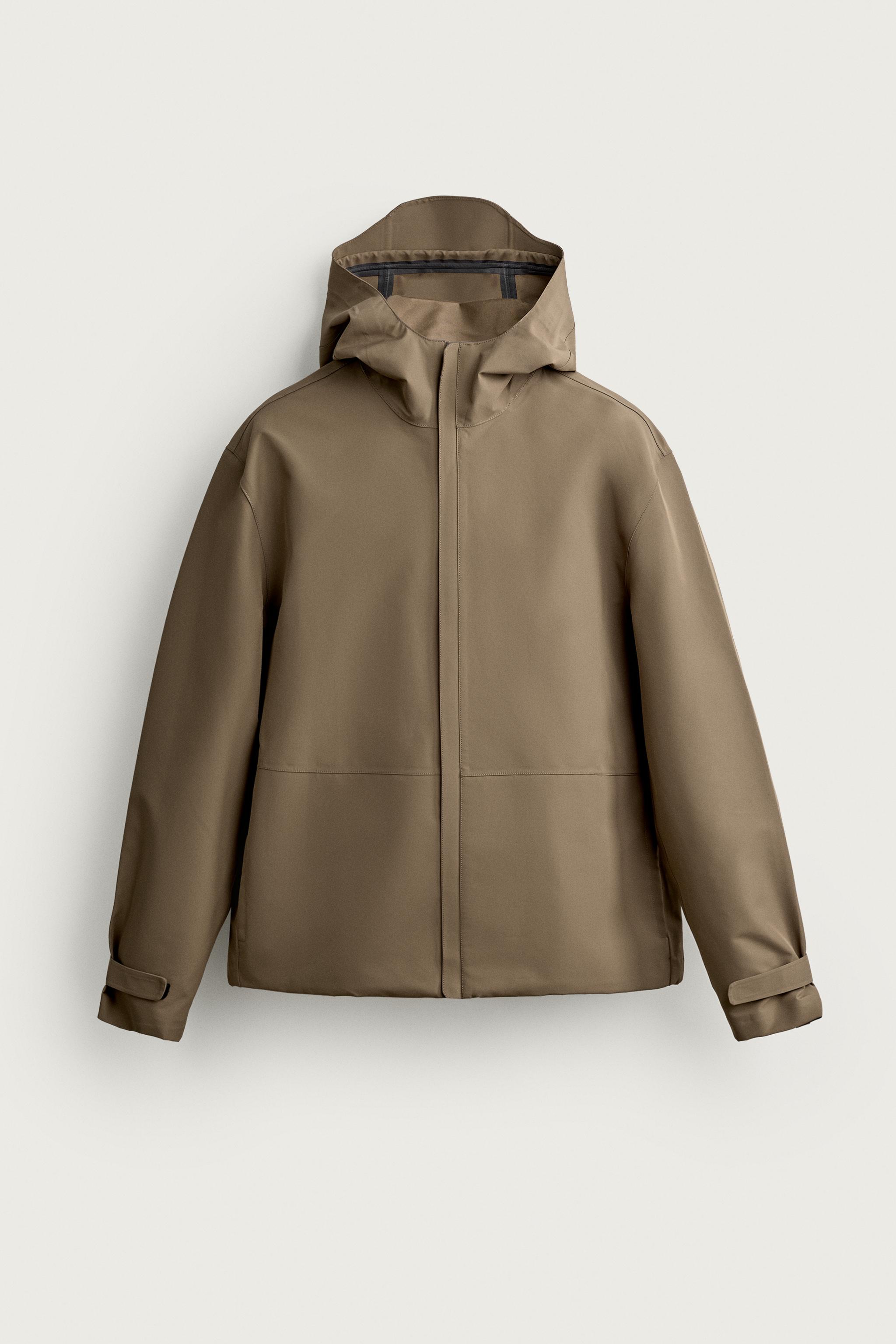 WATER-REPELLENT TECHNICAL JACKET — Brown / Taupe