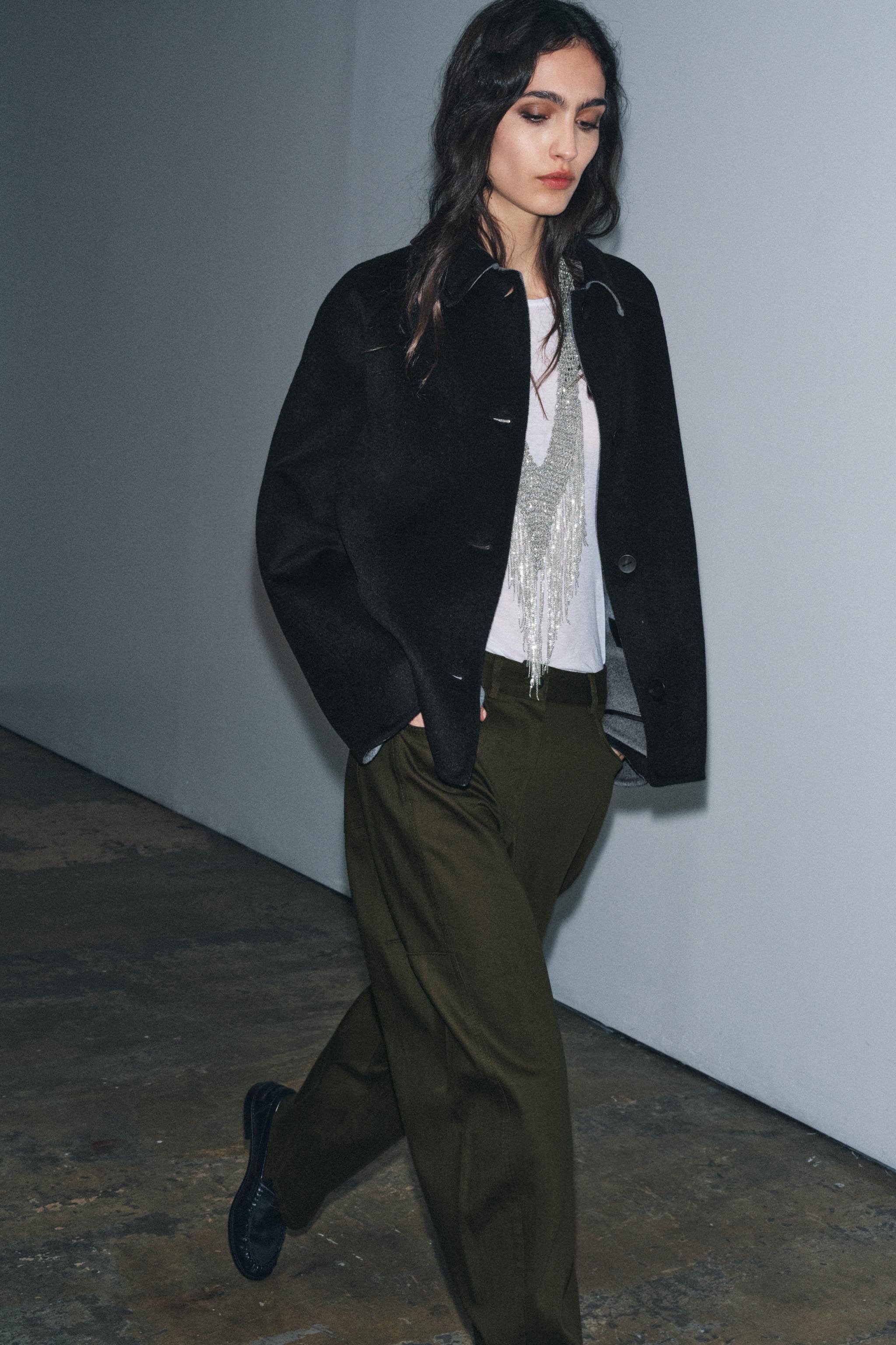 BALLOON PANTS ZW COLLECTION - Dark green | ZARA Canada