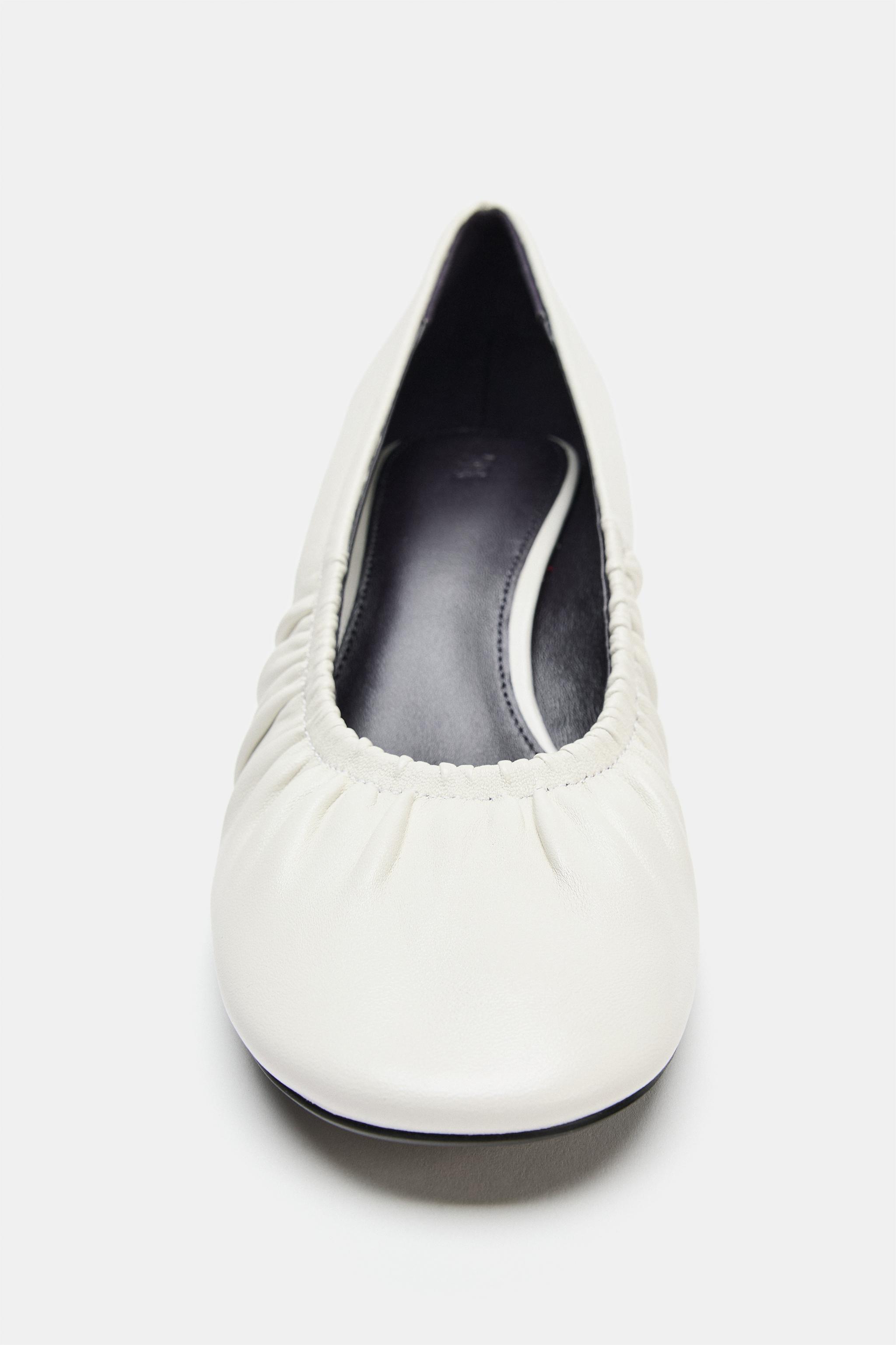 LIMITED EDITION GATHERED LEATHER KITTEN HEELS