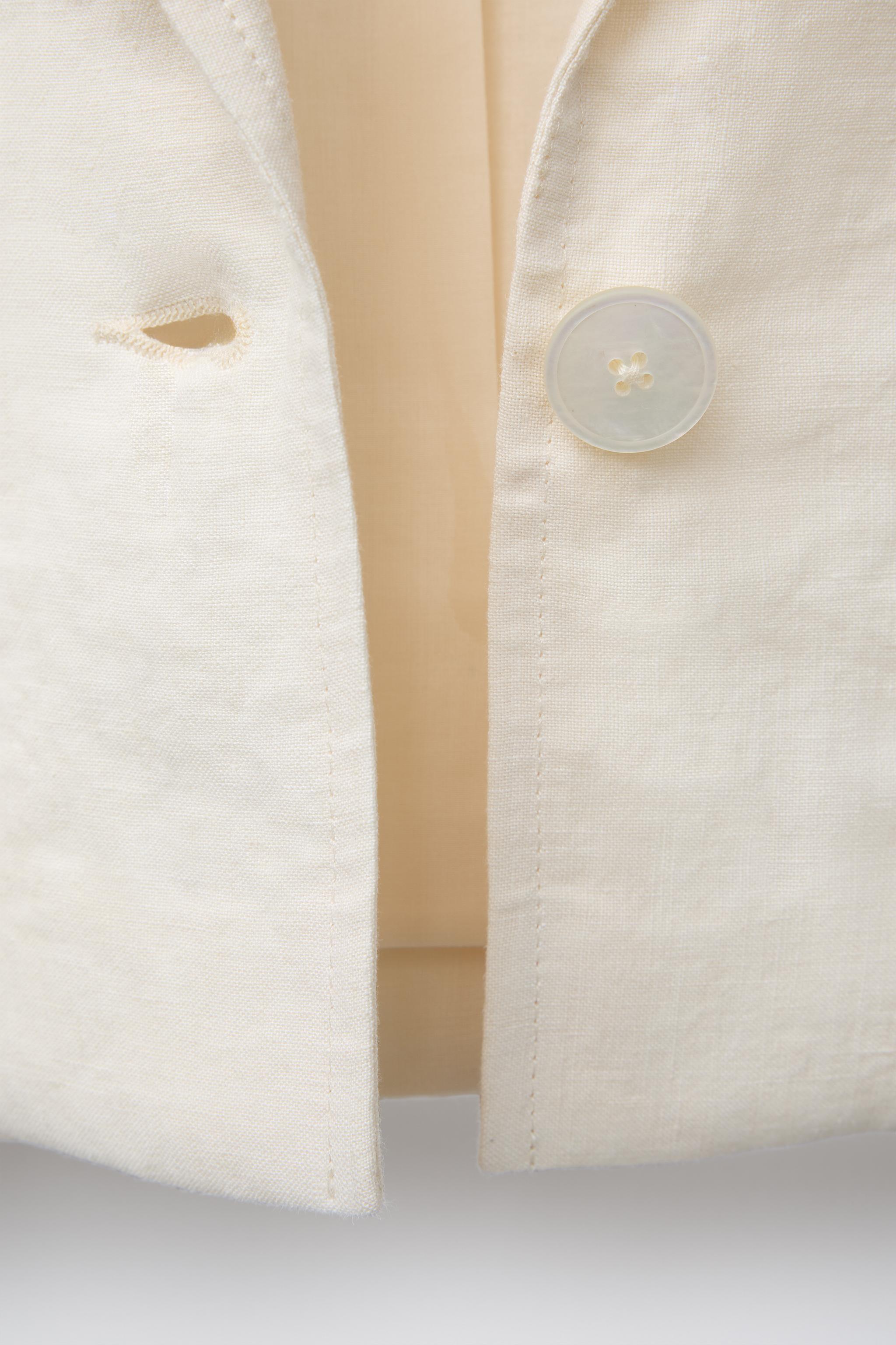 CROPPED 100% LINEN BLAZER