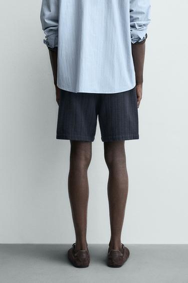 BERMUDA JACQUARD GÉOMÉTRIQUE - Bleu marine de Zara - Image 2