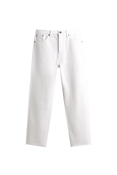 JEANS STRAIGHT ANKLE FIT ORIGINS - Blanco de Zara
