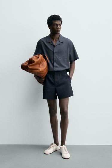 ბერმუდის შორტები ტექნიკური მოკლე - Zara-ს Dark navy - სურათი 0