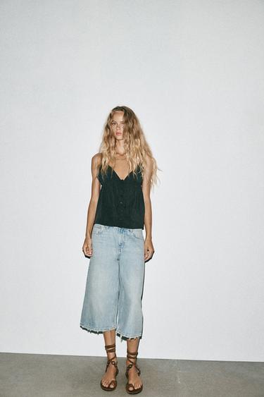 TOP FLUIDO TIRANTES - Negro de Zara