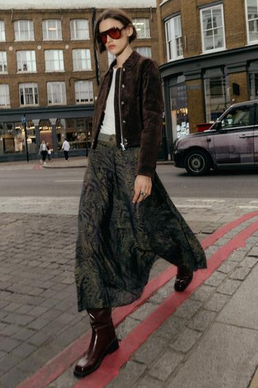 ANIMAL PRINT MIDI SKIRT WITH BELT - Multicoloured by Zara - Image 4
