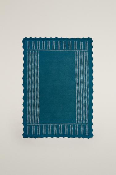 COUVERTURE BÉBÉ MAILLE - Bleu de Zara - Image 0