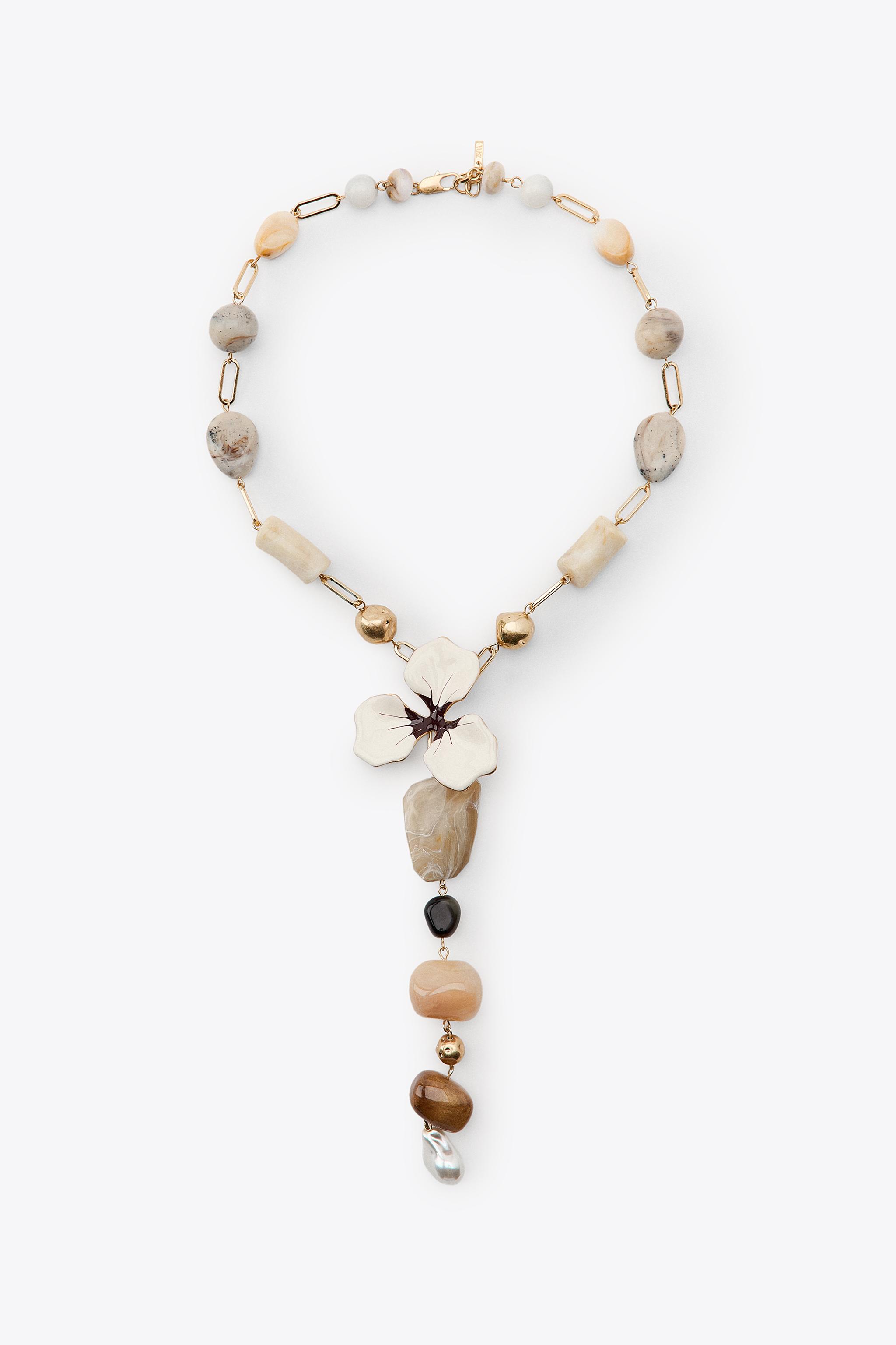 COLLIER PIERRES FLEUR