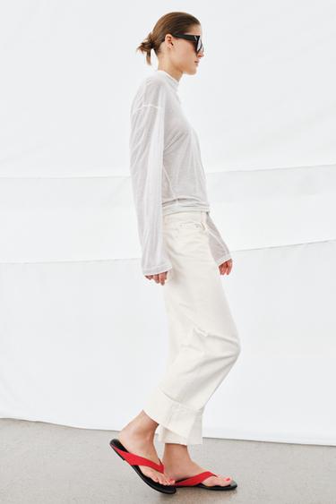 JEAN ZW COLLECTION DROIT TAILLE BASSE - Blanc de Zara - Image 4