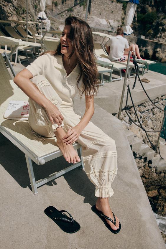 PLEATED LACE PANTS from Zara - $69.90