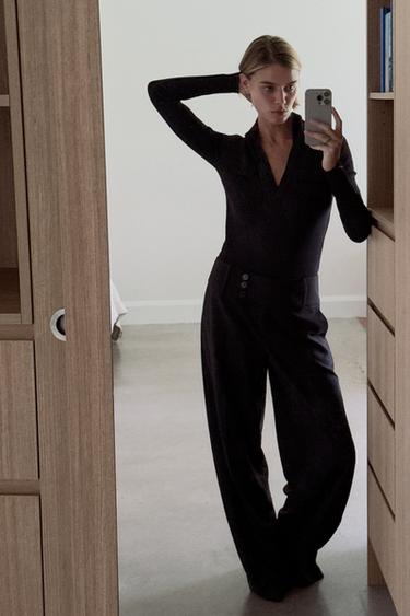 STRAIGHT FIT TROUSERS - Black by Zara - Image 0