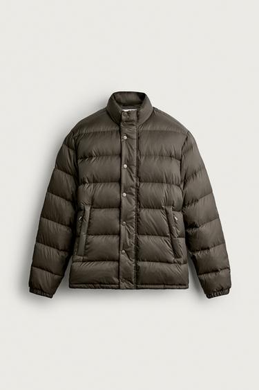 CAZADORA 80% PLUMÓN - 20% PLUMA WATER REPELLENT - Negro / Marrón de Zara