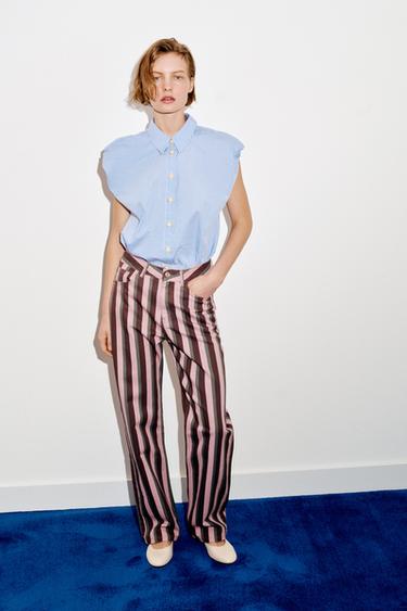 CHEMISE À MANCHES BOUFFANTES - Bleu / Blanc de Zara