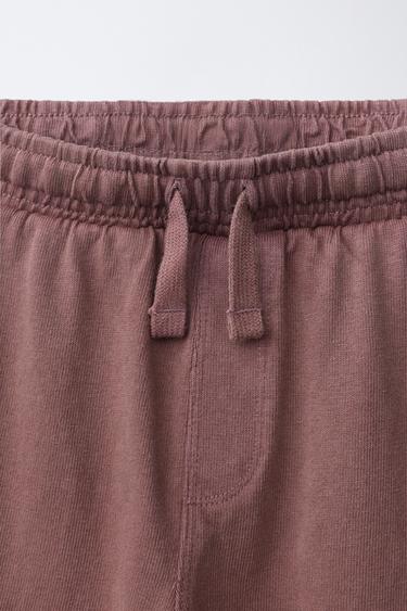 ENSEMBLE T-SHIRT ET BERMUDA UNI TEINT SUR PIÈCE - Grenat clair de Zara - Image 6