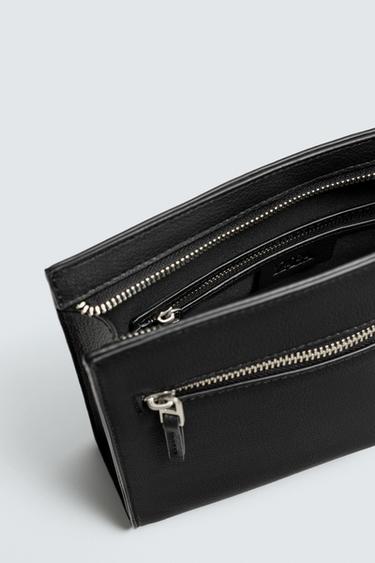 Zara TEXTURED CLUTCH - Black