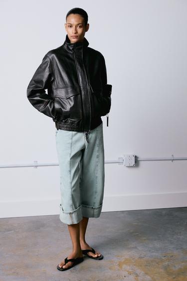 JEANS ZW COLLECTION CAPRI TIRO MEDIO - Azul claro de Zara