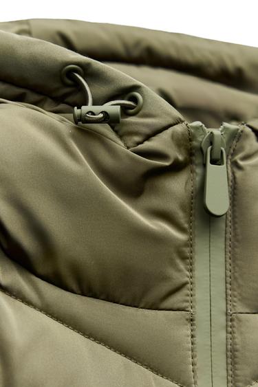 Zara COMBINATION PUFFER JACKET - Khaki