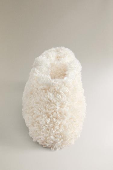 FAUX SHEARLING MULE SLIPPERS - Beige by Zara - Image 4