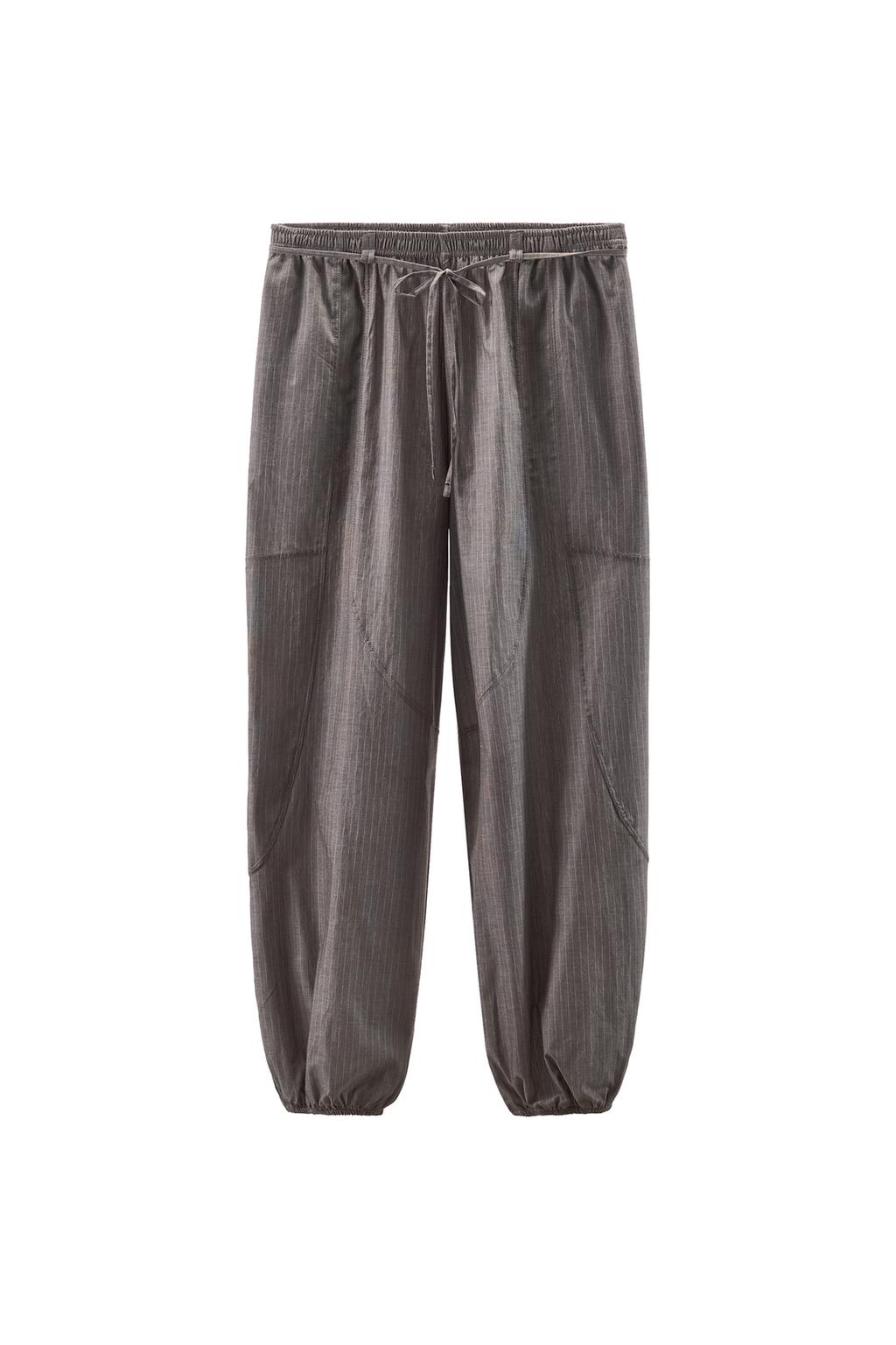 STRIPED PAPER BAG WAIST PANTS - image 3