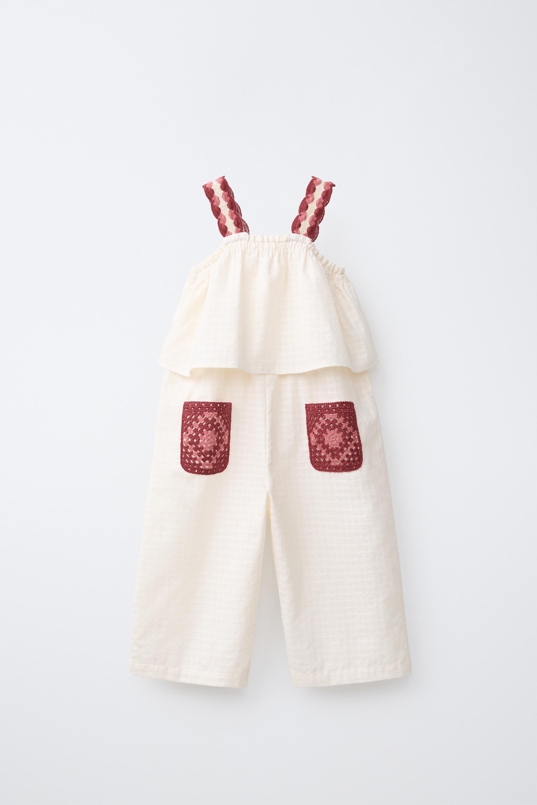 CROCHET POCKET JUMPSUIT - Ecru | ZARA United States
