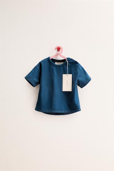 ZARA TIMELESS - CAMISETA ALGODÓN - Índigo de Zara