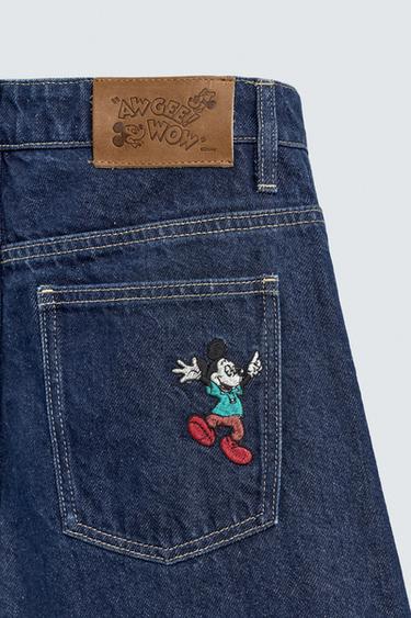 SHORT MIDI EN DENIM AVEC BRODERIES HARRY LAMBERT FOR ZARA X DISNEY - Bleu de Zara - Image 3