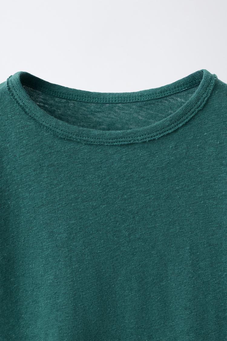 Camiseta con algodon y lino